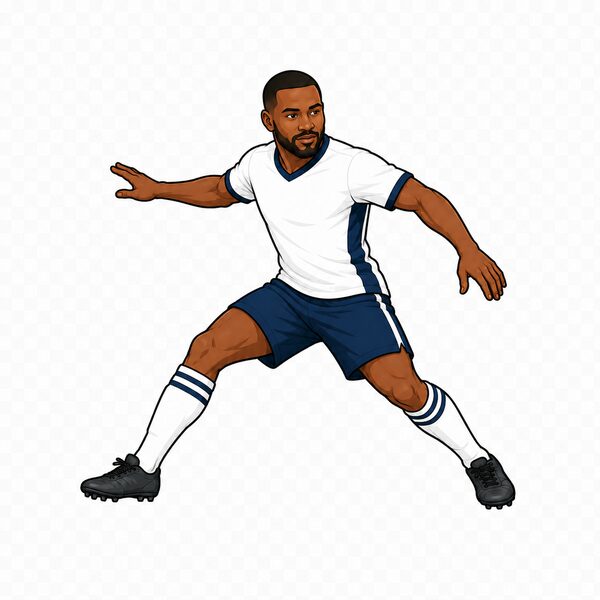 Soccer player β male-return-forehand