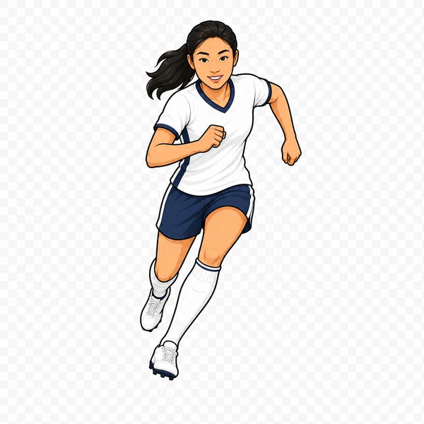 Soccer player β female-return-forehand